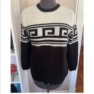Black and white sweater